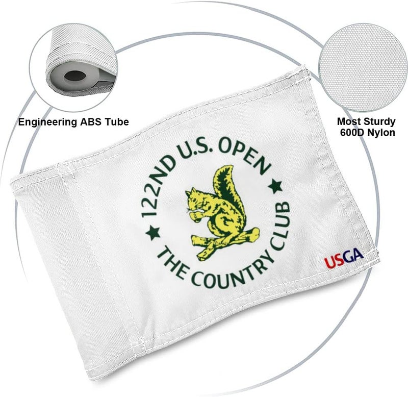 2BUT Standard Golf Flag USGA Golf Pin Flag Practic Putting Green Golf Flag For Backyard Garden Double-Sewn 600D Nylon Miniature Pin Flag Regulation Tube Flag 8"L x 6"H White - Image 3